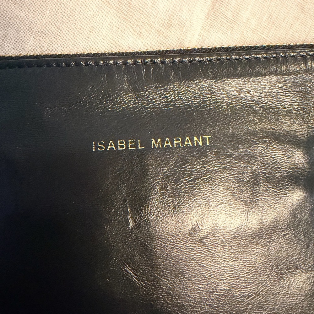 Isabel Marant Nessah Black Crossbody Bag with Patterned Strap - Picture 6 of 8